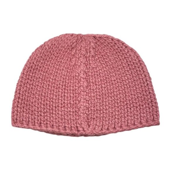 Hermes Hat Knit Hat Joplin Beanie N Frme M Size Calfskin Button Rose main image 6